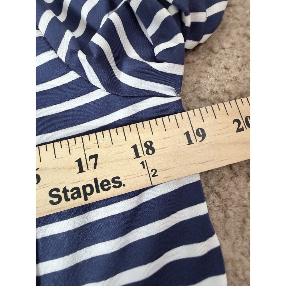 Vineyard Vines Sankaty Shep Shirt Women’s Small Navy White Striped Quarter Zip - Picture 9 of 14